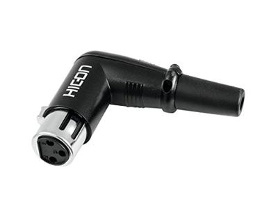Hicon HI-X3RF-M XLR-connector Bus, haaks Aantal polen: 3 Zwart 1 stuk(s)