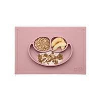 Alles-in-één Happy-placemat met bordje van EZPZ van siliconen roze - thumbnail