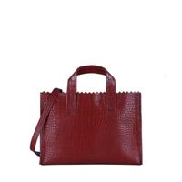 MYOMY My Paper Bag Mini handbag cross-body Croco Burgundy - thumbnail