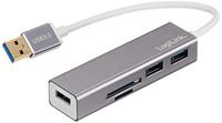LogiLink UA0306 interface hub USB 3.2 Gen 1 (3.1 Gen 1) Type-A 5000 Mbit/s Zilver, Wit - thumbnail