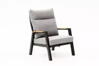 Trestino verstelbare lounge tuinstoel carouge zwart - thumbnail