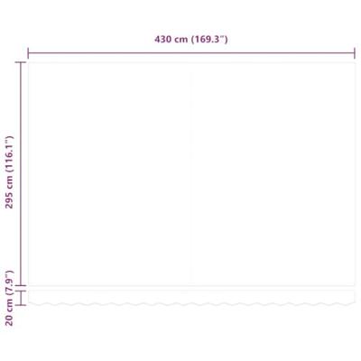 Luifel handmatig uittrekbaar 450x300 cm antraciet en wit