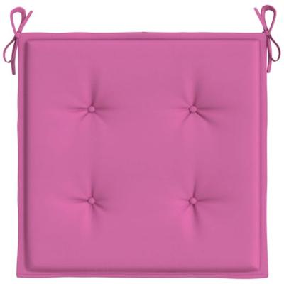 VidaXL Tuinstoelkussens 2 st 40x40x3 cm stof roze