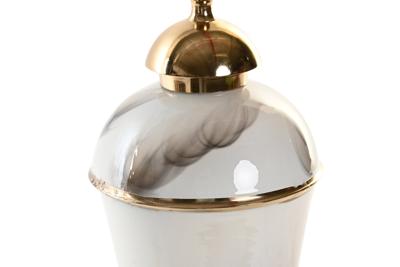 Vaas DKD Home Decor Gouden Aluminium Tweekleurig Ijzer Modern (17 x 17 x 41 cm)