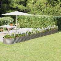 VidaXL Plantenbak 620x80x36 cm gegalvaniseerd staal zilverkleurig - thumbnail