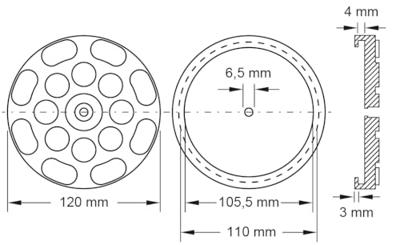 KS Tools 160.0475 Rubberen schijf (Ø x h) 120 mm x 19 mm