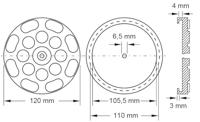 KS Tools 160.0475 Rubberen schijf (Ø x h) 120 mm x 19 mm - thumbnail
