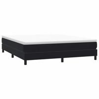 Boxspring zonder matras fluweel zwart 180x210 cm - thumbnail