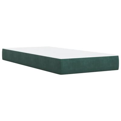 Boxspring met matras fluweel donkergroen 120x200 cm - thumbnail
