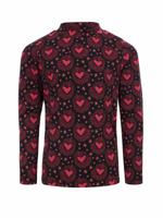 LOOXS Little winter t-shirt meisjes - bruin - harten/longsleeve - thumbnail