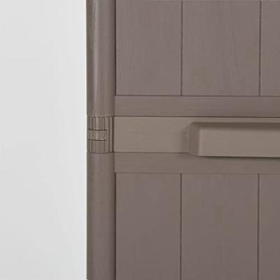 Tuinkast 65x45x172 cm polypropyleen hout-look bruin