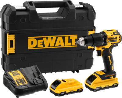 DeWALT DCD709L2T Compacte accu klop-/schroefboormachine 18V XR 3.0Ah in TSTAK