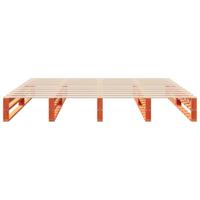 Bedframe zonder matras massief grenenhout wasbruin 200x200 cm - thumbnail