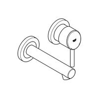 GROHE Concetto afbouwdeel v inbouw wandkraan met uitloop chroom 19575001 - thumbnail