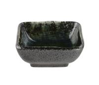 Zwart/Blauw Sojasaus Schaaltje - Keramiek - 7.5 x 7.5 x 3cm - thumbnail
