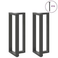 Bartafelpoten 2 st T-vormig 50x35x(100-101) cm staal antraciet - thumbnail