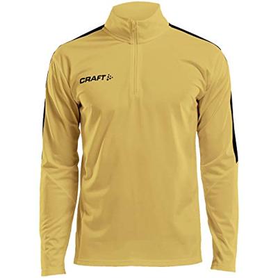 Craft 1905611 Progress Halfzip Tee LS M - Yellow/Black - XXL
