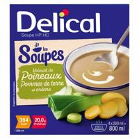 Delical Soep Prei, Aardappelen en Room 4x200ml - thumbnail
