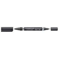 Staedtler Lumocolor duo 348 348-9 Permanent marker Zwart Watervast: Ja - thumbnail