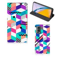 OnePlus Nord 2 5G Stand Case Blokken Kleurrijk - thumbnail