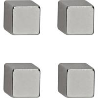 Maul Neodymium magneet MAUL (b x h x d) 10 x 10 x 10 mm Dobbelsteen Zilver 4 stuk(s) 6169296 - thumbnail