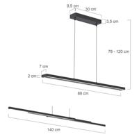 Steinhauer Hanglamp motion LED 7970zw zwart - thumbnail