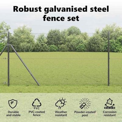 VidaXL Afrasteringspaal grijs 10 x 1,4 m (19 x 19 mm gaas)