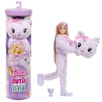 Barbie Cutie Reveal knuffel serie pop paarse kitten - thumbnail