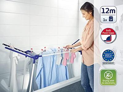Leifheit 81720 pegasus 120 solid compact droogrek wit/blauw