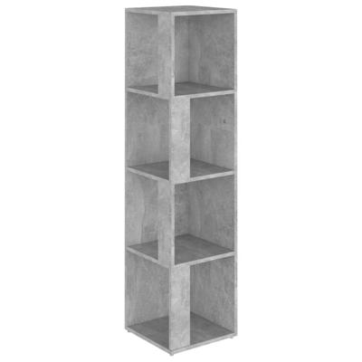 Hoekkast 33x33x132 cm bewerkt hout betongrijs Hoekkast 33x33x132 cm bewerkt hout betongrijs