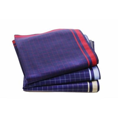 6 stuks Heren zakdoeken - Blue Square - Katoen satijnen zakdoeken