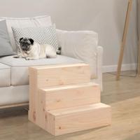 Huisdierentrap 40x37,5x35 cm massief grenenhout - thumbnail
