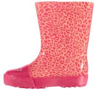 XQ Footwear regenlaarzen panter junior rubber roze maat 30 - thumbnail