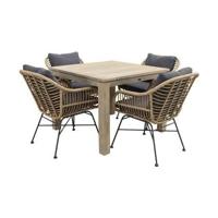 Margriet Naturel/Rome grey 100 cm. - tuinset 5-delig - thumbnail