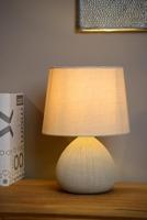 Lucide RAMZI - Tafellamp - Ø 18 cm - 1xE14 - Beige - thumbnail