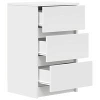 Nachtkastjes met 3 lades 2 st 39x35x65 cm wit - thumbnail
