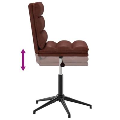 Eetkamerstoel kunstleer glanzend bruin