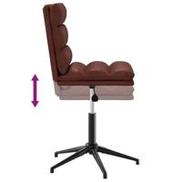 Eetkamerstoel kunstleer glanzend bruin - thumbnail