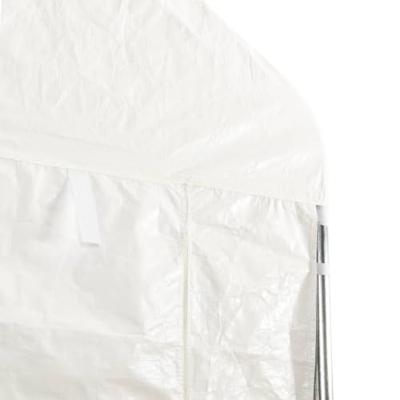 Prieel met dak 20,07x4,08x3,22 m polyetheen wit - thumbnail