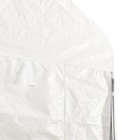 Prieel met dak 17,84x5,88x3,75 m polyetheen wit - thumbnail