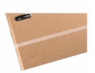 Oxford Touareg ordner, uit karton, ft A4, rug van 8 cm, naturel en wit