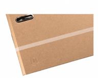 Oxford Touareg ordner, uit karton, ft A4, rug van 8 cm, naturel en wit - thumbnail