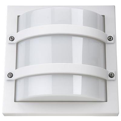 SG Largo LED Wandlamp E27 fitting vierkant mat wit IP65 IK10 611560