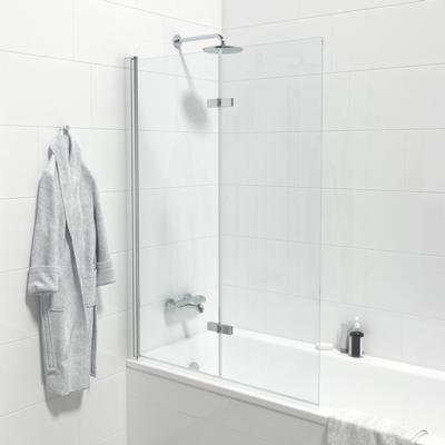 Marenza Neptune Badwand - 2 delig draaibaar - 110x150cm - 6mm veiligheidsglas - anti kalk - chroom SK6222