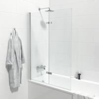 Marenza Neptune Badwand - 2 delig draaibaar - 110x150cm - 6mm veiligheidsglas - anti kalk - chroom SK6222 - thumbnail