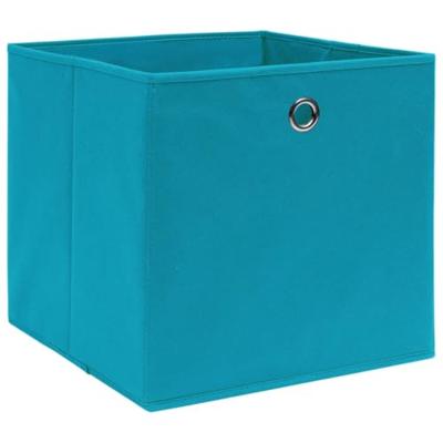 VidaXL Opbergboxen 10 st 32x32x32 cm stof babyblauw VidaXL Opbergboxen 10 st 32x32x32 cm stof babyblauw