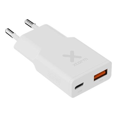 XTORM Go2 Series SlimLine Laadadapter 33 W 1x USB-A, 1x USB-C USB PD, Quick Charge 3.0 Wit Thuis, Binnen