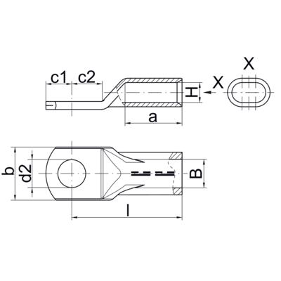 Klauke 137DP12 137DP12 Buiskabelschoen 180 ° M12 70 mm² 1 stuk(s)