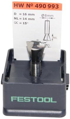 Festool Accessoires HW S8 D16/13,5/15° Zwaluwstaartfrees | 490993