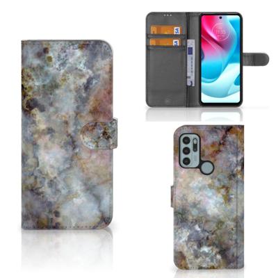 Motorola Moto G60s | Bookcase | Marmer Grijs